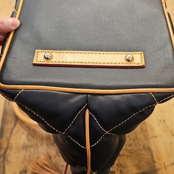 DOONEY‎ & BOURKE Vintage Quilted Hobo Handbag w/ Vachetta Trim Classic Old Money - Picture 7 of 15